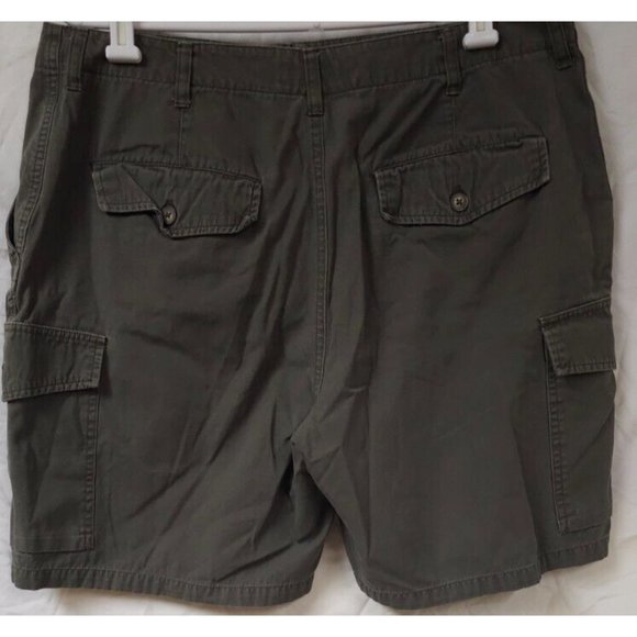 FieldMaster Men Size 34 Green Cargo Khaki Hike Fish Outdoor Shorts 8" Inseam - Picture 4 of 7